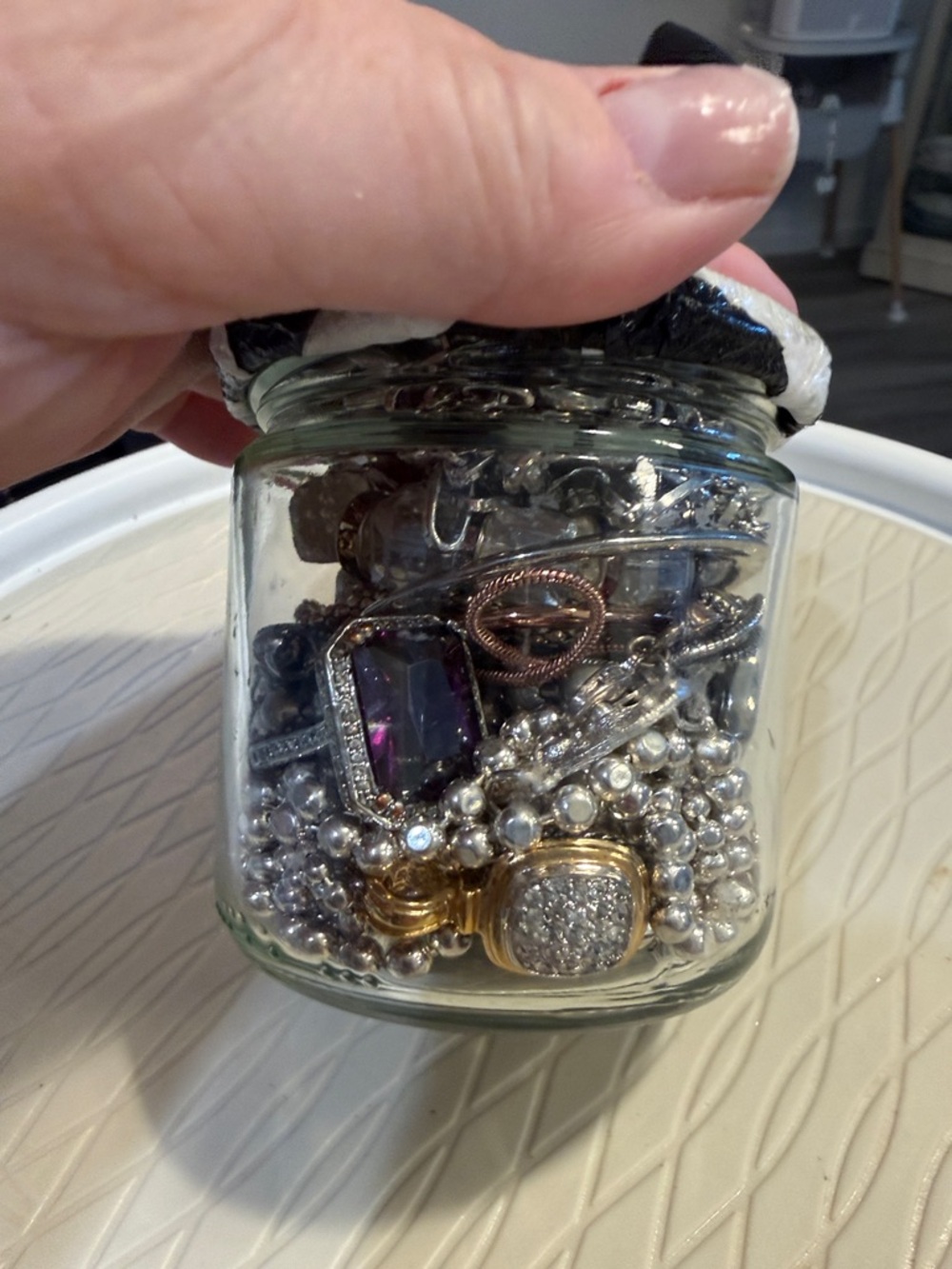 JAR of Jewels. Mixed Silver-Tone and Multicolor Necklace & Jewelry Lot - Picture 2 of 12